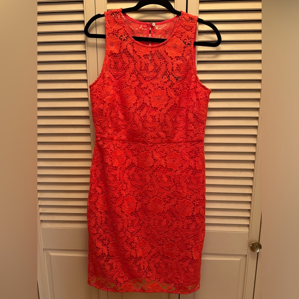 Orange Lace J Crew Collection Dress